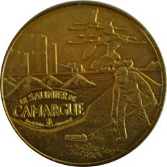 jeton touristique monnaie de paris AIGUES-MORTES LES SALINS N°4 LE SAUNIER DE CAMARGUE 2010