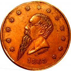 Civil War Merchant Token - Gustavus Lindenmueller New York, NY