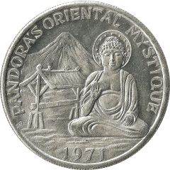Mardi Gras Token - Krewe of Pandora Pandora`s Oriental Mystique, New Orleans, Louisiana