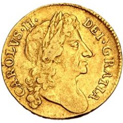 1/2 Guinea - Charles II 2nd bust