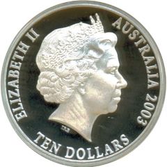 10 Dollars - Elizabeth II 4th Portrait - Port Phillip Patterns - Masterpieces in Silver