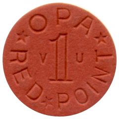 1 Rationing Token - OPA Red Point Office of Price Administration