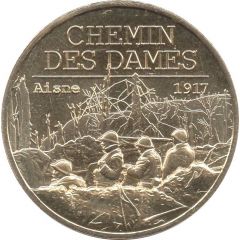 Jeton touristique - Monnaie de Paris - Chemin des Dames - Aisne - 1917
