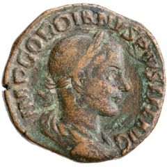 Sestertius - Gordian III P M TR P V COS II P P S C, Apollo