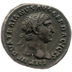 Denarius - Trajan P M TR P COS V P P, Victory