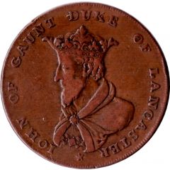 1/2 Penny Lancashire - Lancaster / John of Gaunt