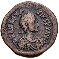 10 Nummi - Anastasius I Dicorus CONCORDI, Constantinopolis, no Officina Letter, Small Module
