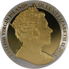 10 Dollars - Elizabeth II Transition of the Morgan Dollar to the Peace Dollar, Gold Plated