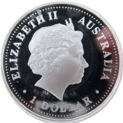 1 Dollar - Elizabeth II 4th Portrait - Australian Open Tennis - Silver Proof