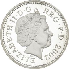 1 Pound - Elizabeth II English Lions, Silver Piedfort