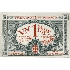 1 Franc Monaco essai bleu
