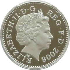 10 Pence - Elizabeth II 4th Portrait, Crowned Lion, Platinum Proof