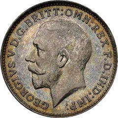 3 Pence - George V 2nd issue, incl. Maundy