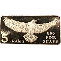 5 Grams Silver Monarch Struck Eagle
