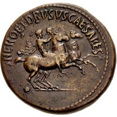 Dupondius - Nero and Drusus Caesar C CAESAR DIVI AVG PRON AVG P M TR POT III PP