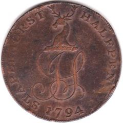 1/2 Penny Kent – Staplehurst / J. Simmons
