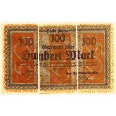 50 Pfennig 3 x dissected from 100 Mark