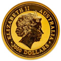 3000 Dollars - Elizabeth II 4th Portrait - Year of the Horse - Gold Bullion Coin