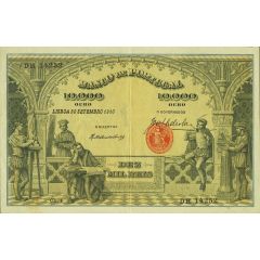 10 000 Réis Ouro 4th. print - overprint `REPÚBLICA`