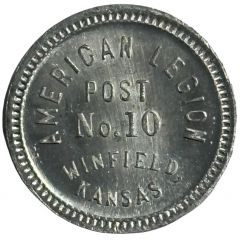25 Cents - American Legion Post No. 10 Winfield, Kansas