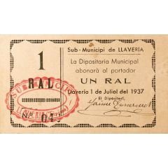 25 Céntimos `1 Ral` Llaberia