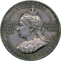 Medal - Victoria Diamond Jubilee; Union Fire Insurance Company of London, silver