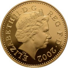 10 Pence - Elizabeth II 4th Portrait, Crowned Lion, Gold Proof