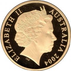 200 Dollars - Elizabeth II 4th Portrait - Cassowary - Gold Proof