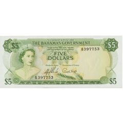 5 Dollars - Elizabeth II Green