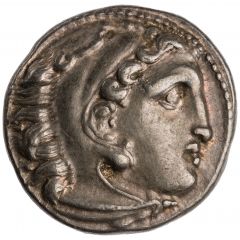 Drachm In the name of Alexander III, Colophon