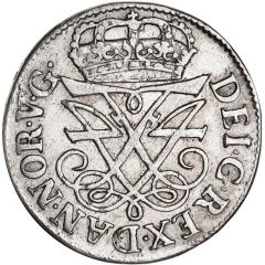 12 Skilling Dansk - Frederik IV `TOLF` Type