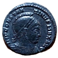 Nummus - Constantinus I VICTORIAE LAETAE PRINC PERP, C, Ticinum