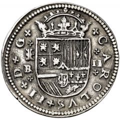 2 Reales - Carlos II milled