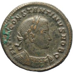Nummus - Constantinus I as Caesar MARTI PATRI CONSERVATORI, S-A, Treveri