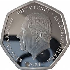 50 Pence - Charles III Gold beach