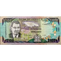 100 Dollars Bars and circles at right, with segmented foil