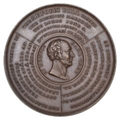 Medal - William IV Reform Bill, Earl Grey, bronze