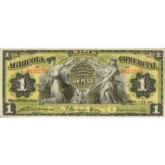 1 Peso El Banco Agricola Comercial