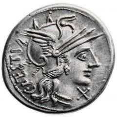 Denarius Antestia: Gaius Antistius, C ANTESTI / ROMA