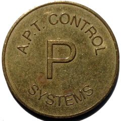 Token - A.P.T. Control Systems thin letters