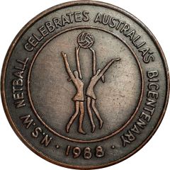 Medal - Australian Bicentenary - NSW Netball Association Commemorative Souvenir