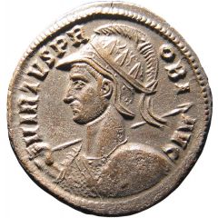Antoninianus - Probus helmeted, cuirassed, CONSERV (T) AVG, Sol