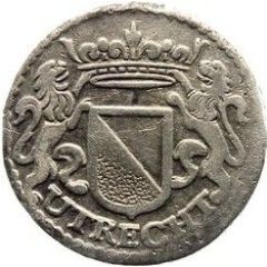 1 Duit Arms with dots, silver, piedfort at 2.5-3 times weight