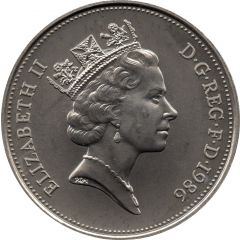 10 Pence - Elizabeth II 3rd portrait, large type, set issue
