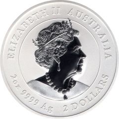2 Dollars - Elizabeth II 6th Portrait - Year of the Mouse - Coloured Silver Bullion