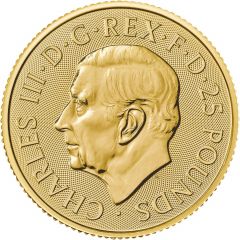 25 Pounds - Charles III Bull of Clarence, 1/4 oz Fine Gold