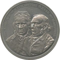Medal Gladstone Golden Wedding, white metal