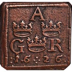 1 Öre 'Klippingar' - Gustav II Adolf Arboga mint