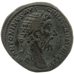 Dupondius - Marcus Aurelius IMP VIII COS III P P DE GERM S C