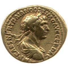Quinarius Aureus - Trajan P M TR P COS VI P P S P Q R, Victory